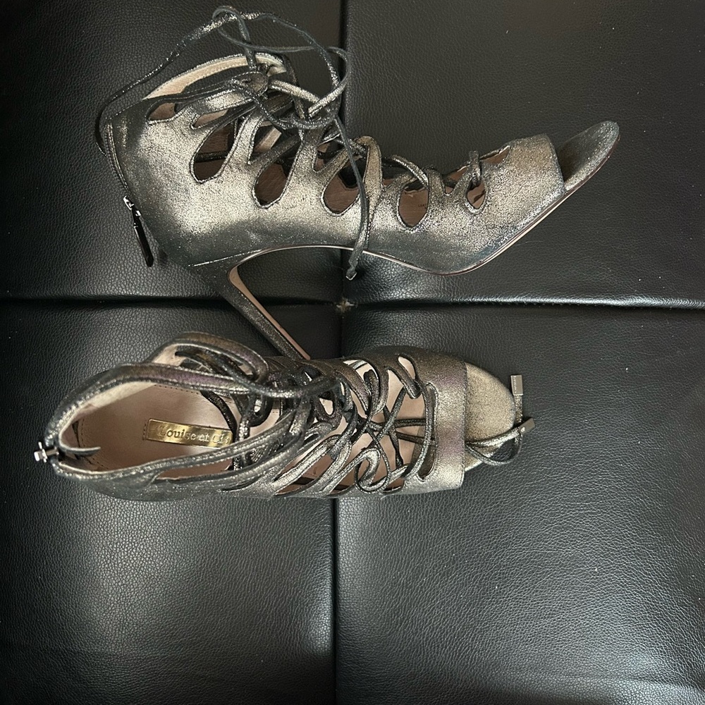 Louise et Cie metallic gold strappy sandals - they are gorgeous!